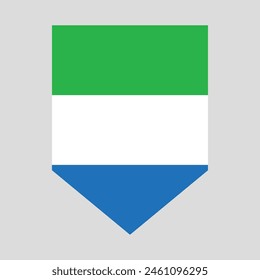 Sierra Leone Flagge in Schildform