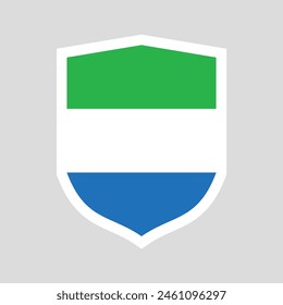 Sierra Leone Flagge in Schildform