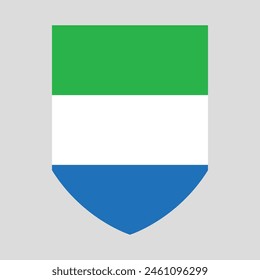 Sierra Leone Flagge in Schildform