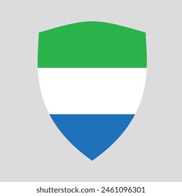 Sierra Leone Flagge in Schildform