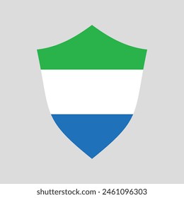 Sierra Leone Flagge in Schildform