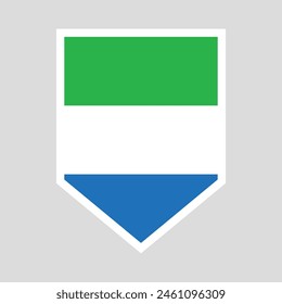 Sierra Leone Flagge in Schildform