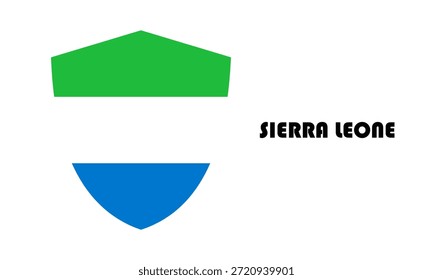 Bandera de Sierra Leona en forma de escudo (insignia)
