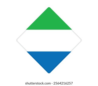 Sierra Leone flag square shaped. vector