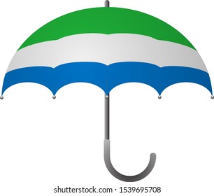 Sierra leone flag umbrella Social security concept. National flag of Sierra leone vector illustration