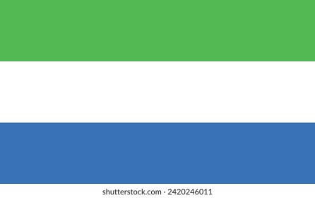 Sierra Leone Flag Vector Design Stock Illustration