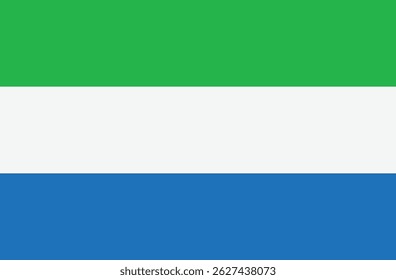 Sierra Leone Flag Vector Icon Design