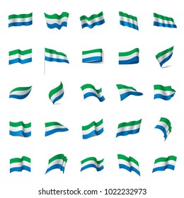 Sierra Leone flag, vector illustration