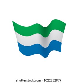 Sierra Leone flag, vector illustration