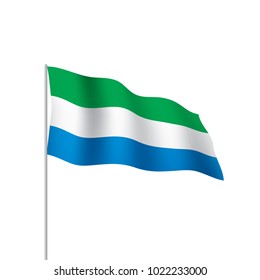 Sierra Leone flag, vector illustration
