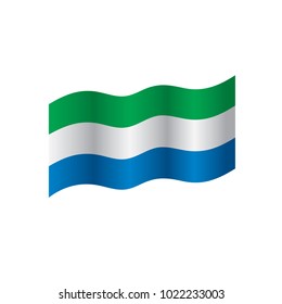 Sierra Leone flag, vector illustration