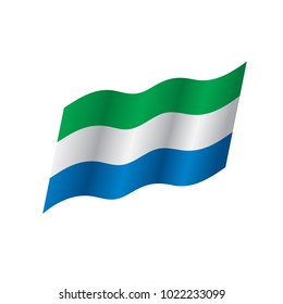 Sierra Leone flag, vector illustration