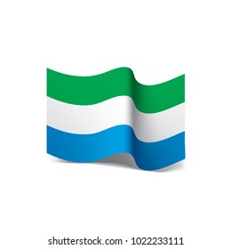 Sierra Leone flag, vector illustration