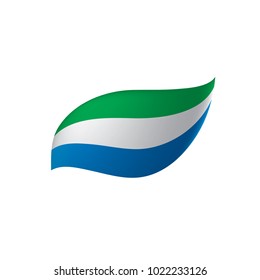 Sierra Leone flag, vector illustration