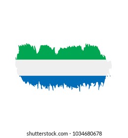 Sierra Leone flag, vector illustration