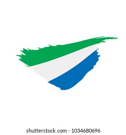 Sierra Leone flag, vector illustration