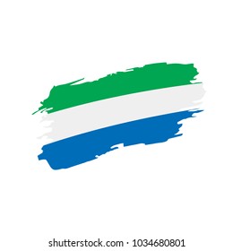 Sierra Leone flag, vector illustration