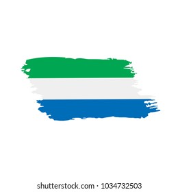 Sierra Leone flag, vector illustration