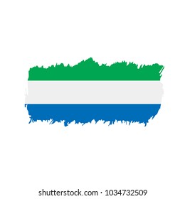 Sierra Leone flag, vector illustration