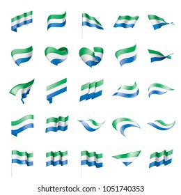 Sierra Leone flag, vector illustration