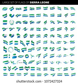 Sierra Leone flag, vector illustration