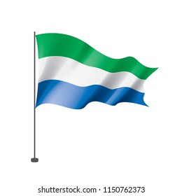 Sierra Leone flag, vector illustration