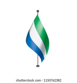 Sierra Leone flag, vector illustration