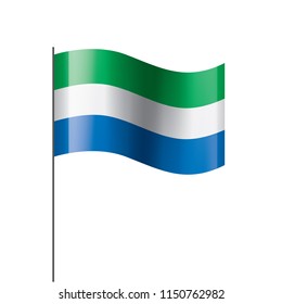 Sierra Leone flag, vector illustration