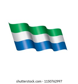 Sierra Leone flag, vector illustration