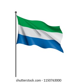 Sierra Leone flag, vector illustration