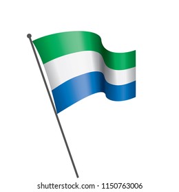 Sierra Leone flag, vector illustration