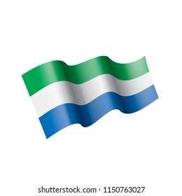 Sierra Leone flag, vector illustration