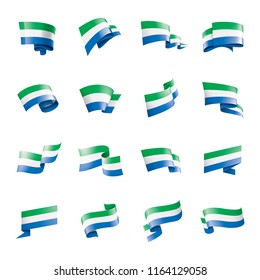 Sierra Leone flag, vector illustration on a white background.