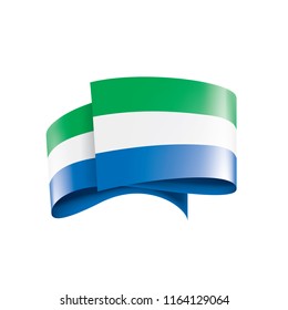 Sierra Leone flag, vector illustration on a white background.