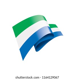 Sierra Leone flag, vector illustration on a white background.