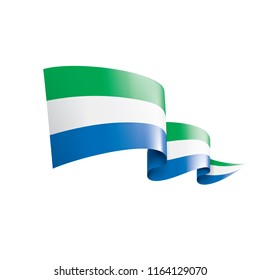 Sierra Leone flag, vector illustration on a white background.