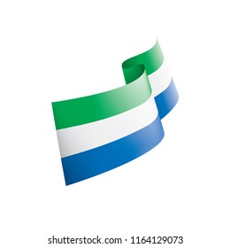 Sierra Leone flag, vector illustration on a white background.