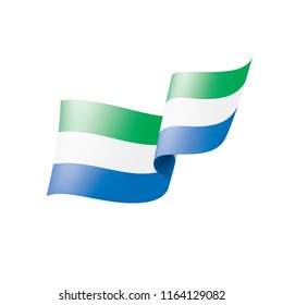 Sierra Leone flag, vector illustration on a white background.