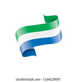 Sierra Leone flag, vector illustration on a white background.