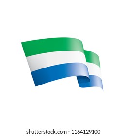Sierra Leone flag, vector illustration on a white background.