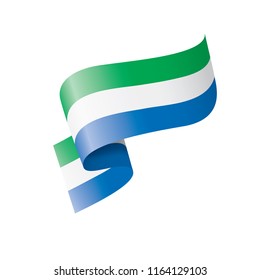 Sierra Leone flag, vector illustration on a white background.