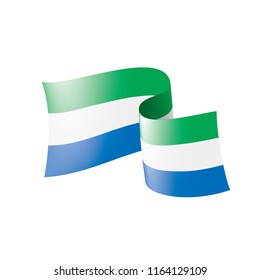 Sierra Leone flag, vector illustration on a white background.