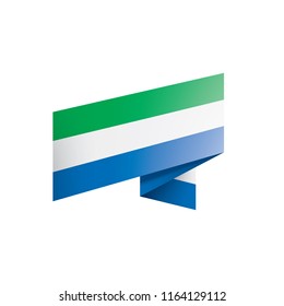 Sierra Leone flag, vector illustration on a white background.