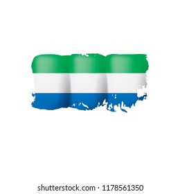 Sierra Leone flag, vector illustration on a white background