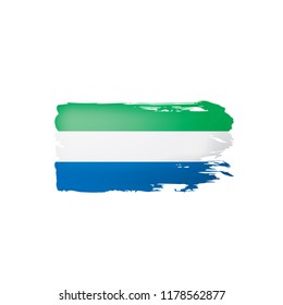 Sierra Leone flag, vector illustration on a white background