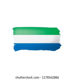 Sierra Leone flag, vector illustration on a white background
