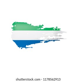 Sierra Leone flag, vector illustration on a white background