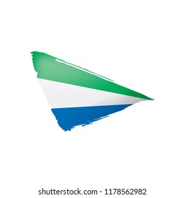 Sierra Leone flag, vector illustration on a white background