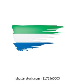 Sierra Leone flag, vector illustration on a white background