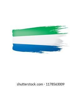 Sierra Leone flag, vector illustration on a white background